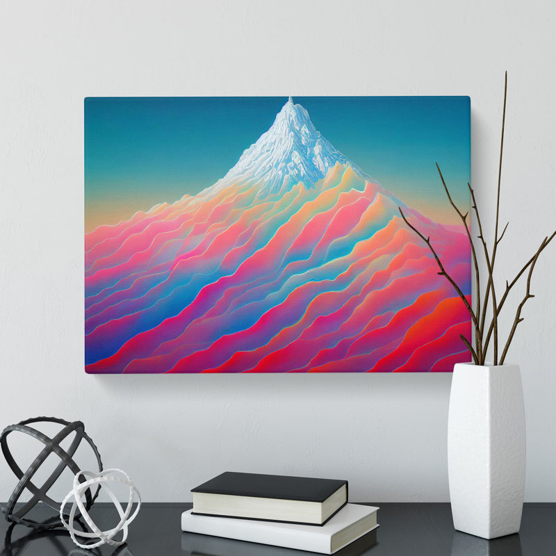 Boundless Colourful Mountain - Wrapped Canvas, 35cm H x 50cm W x 3cm D