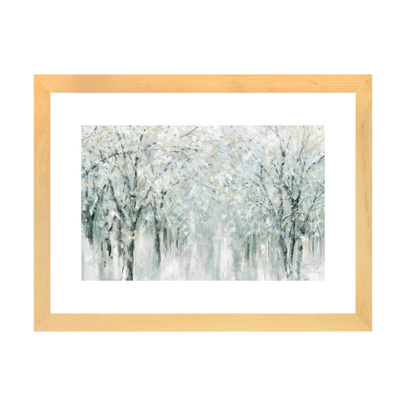 «Winter Mist» par Carol Robinson, reproduction, Papier encadré de bois naturel, H 24 po x l 32 po x P 1 po
