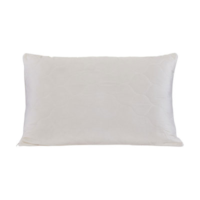 Oreiller hypoallergénique en coton, en mousse de latex et en laine de taille standard