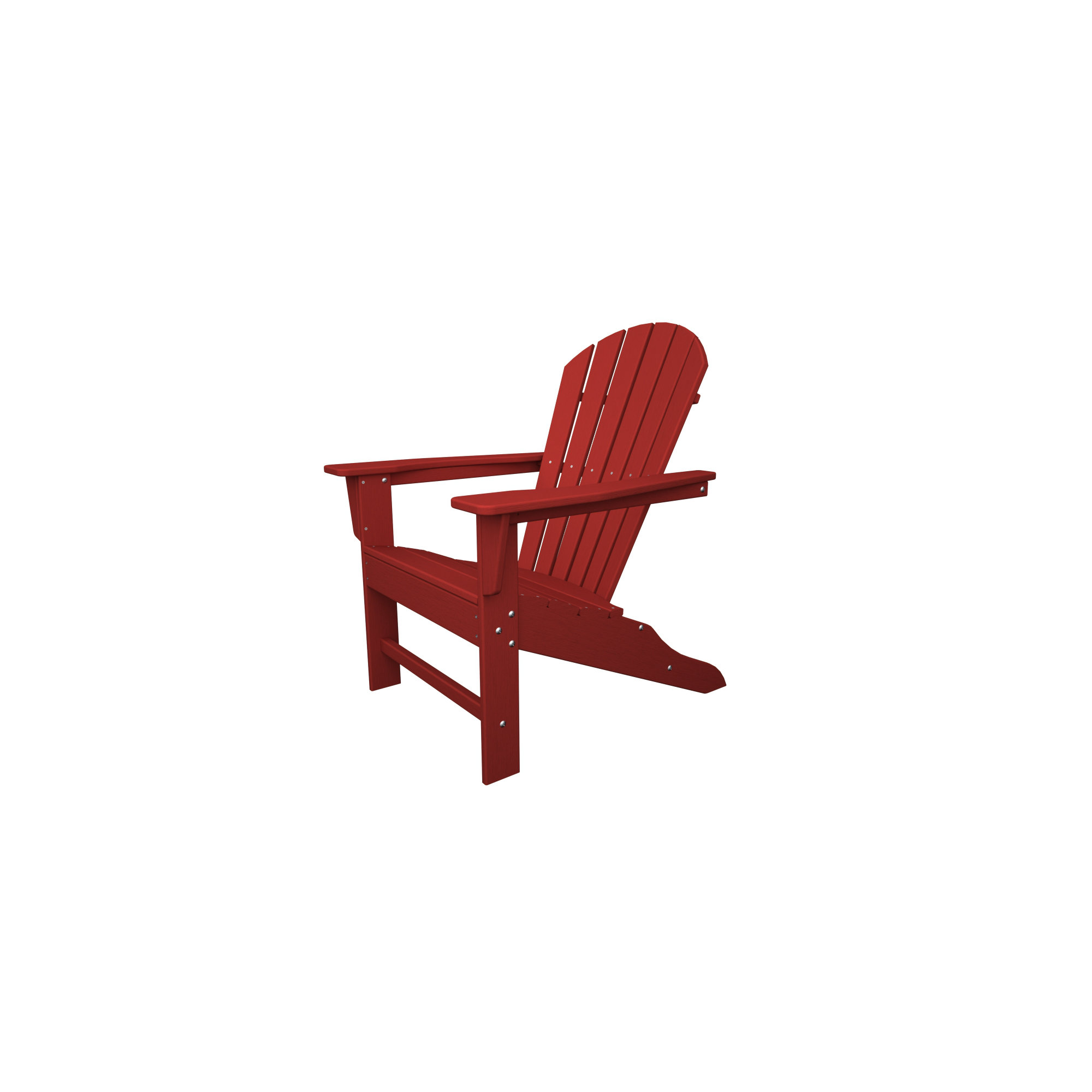 POLYWOOD South Beach Outdoor Adirondack Chair, Sunset Red