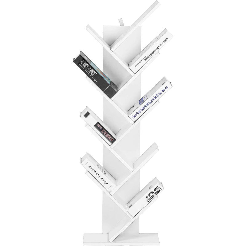 Leftera 40cm W Geometric Bookcase, White