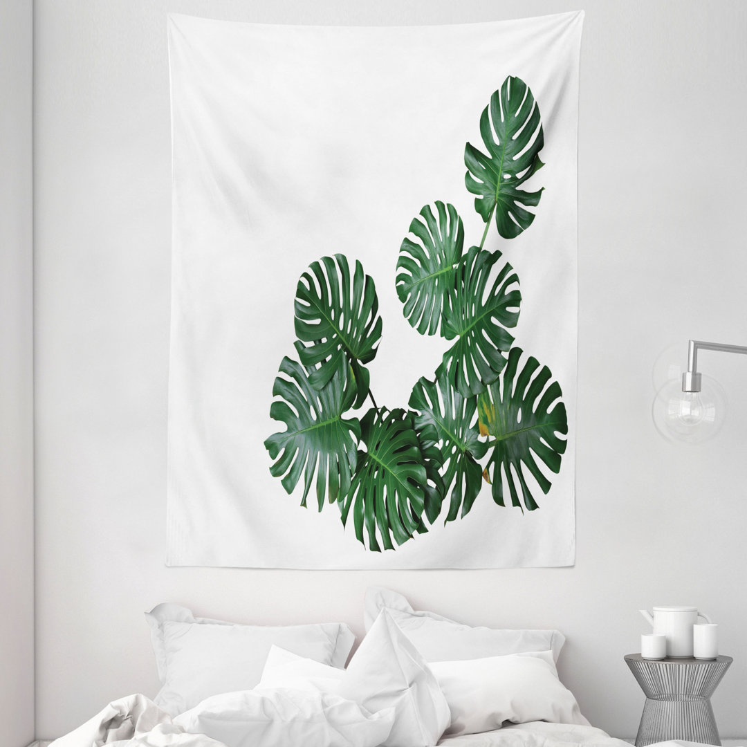 Wandteppich Philodendron Realistische Monstera Deliciosa Blätter