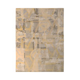 Mid Century Modern Hand Knotted Geometric Area Rug