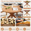 Tables de patio haut de gamme, rondes rustiques en bois d'acacia de 113 cm (44,5 po) pour la maison-1826784895