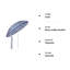 Cartie 160cm Beach Parasol