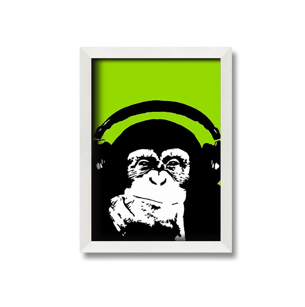 Monkey Dj Gerahmter Druck Wandkunst