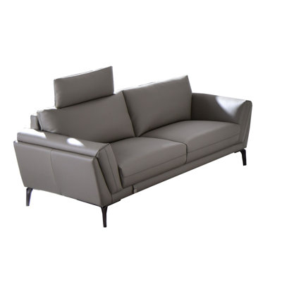 Causeuse en cuir fleur 59 po