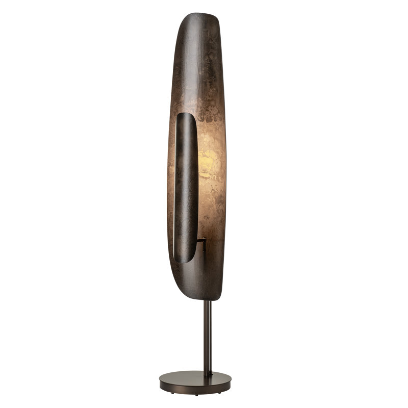 Shield Floor Lamp, Sterling, 69.6", White