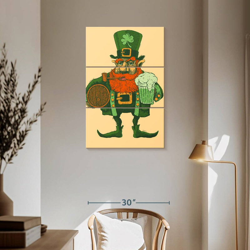 Lelend Vintage Leprechaun, 57" H x 36" W