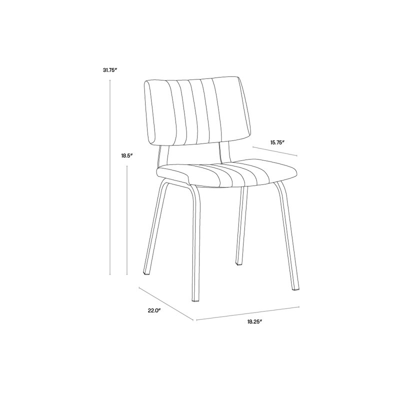Berkley Upholstered Dining Chair, Navy Blue