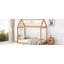 Lit simple en bois de pin