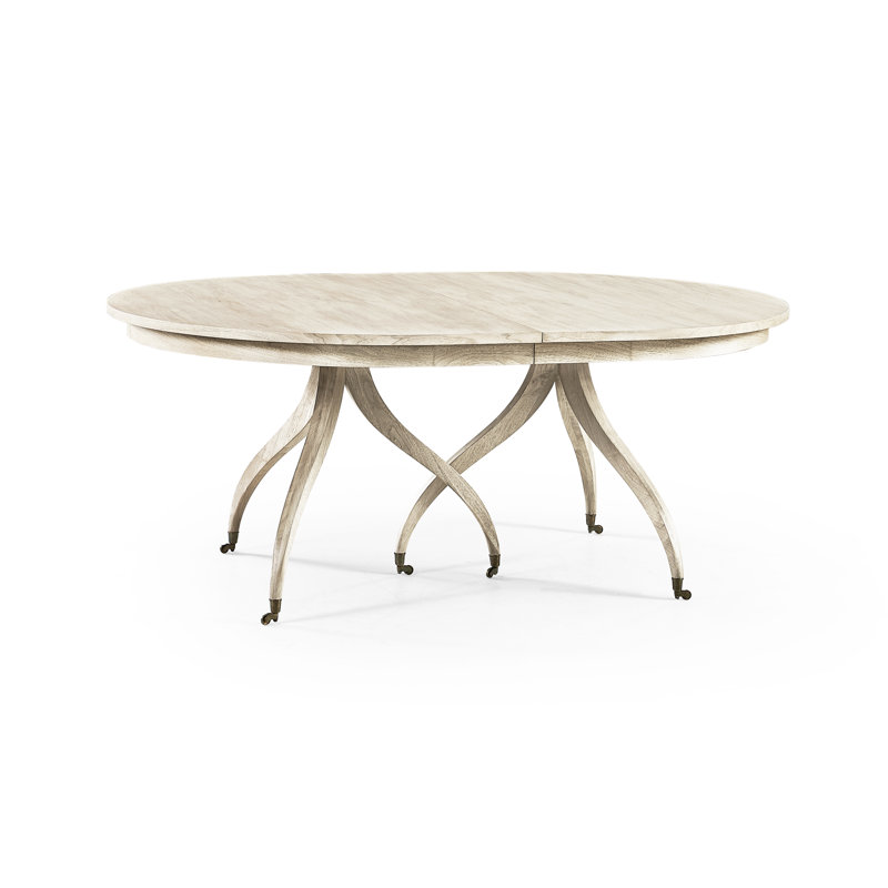 Solar Oval Solid Wood Dining Table, Bleached Walnut