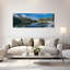 Reflection of trees in a lake Yellowstone National Park Wyoming USA 1 Piece Wrapped Canvas Panoramic Wall Art-237137220