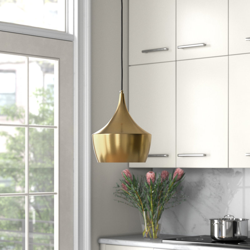 Wachtel 1-Light Dome Iron Pendant 