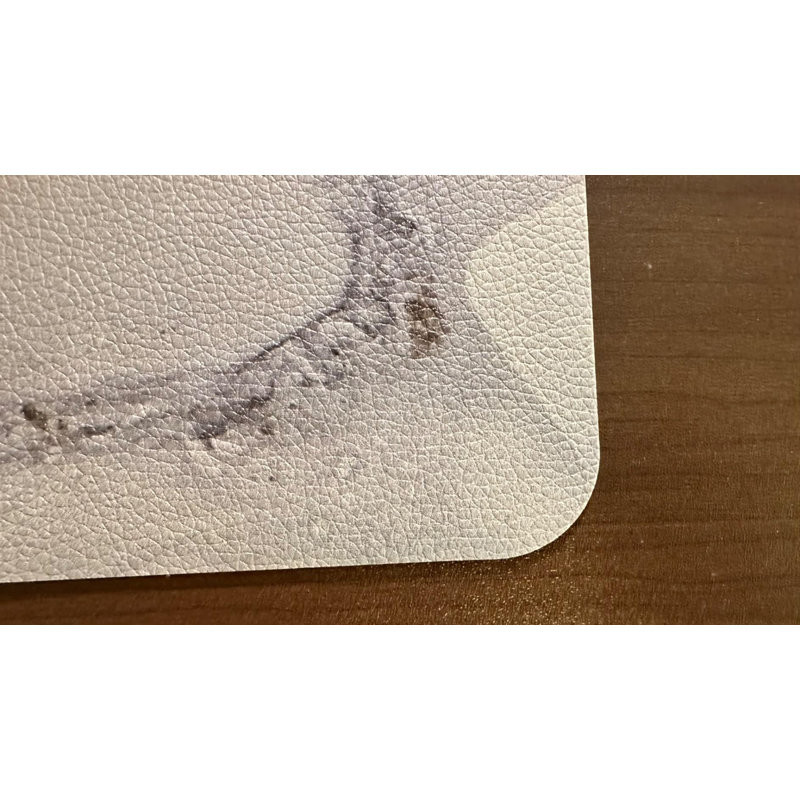 Marble Faux Leather Placemats, Waterproof Heat Resistant Table Mats