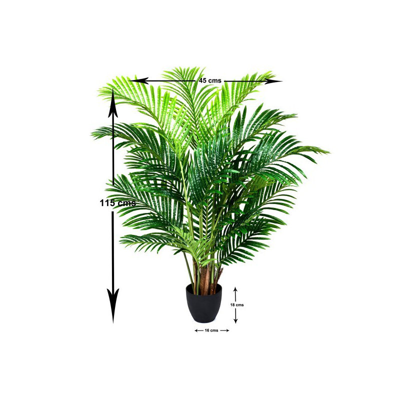Artificial Real touch Areca Phoenix palm tree in Pot, 141cm H x 21.5cm W x 20cm D