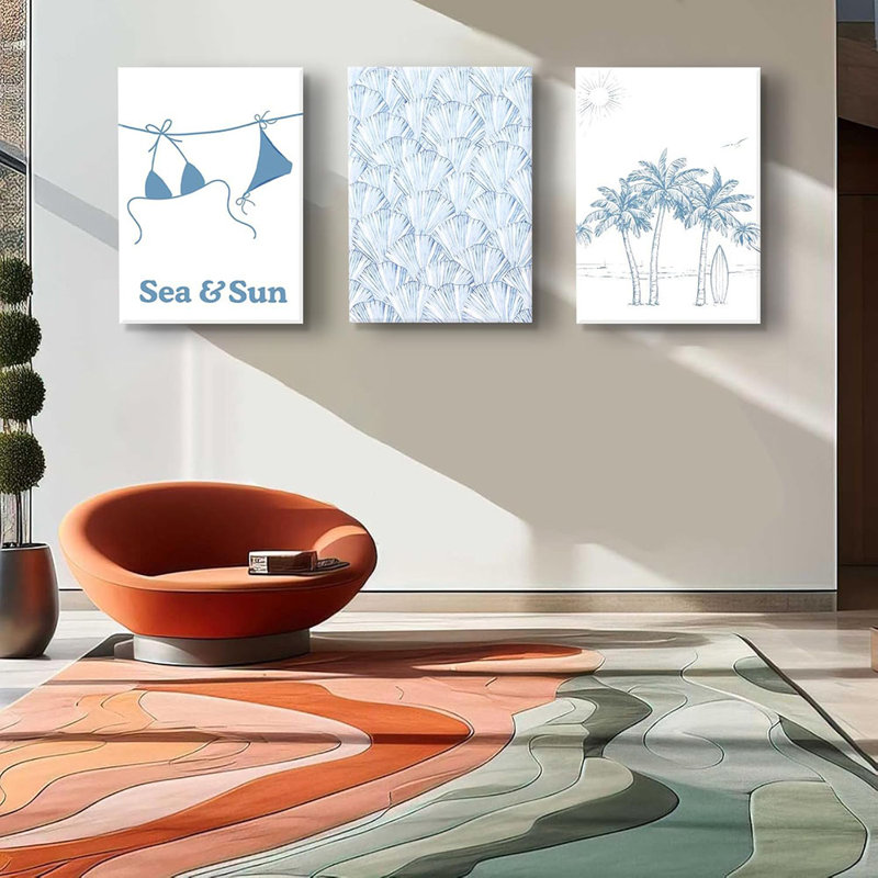 3 Piece Wrapped Canvas Print, 60 cm H x 40 cm W
