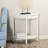 Tinsle Collection Half Moon Console Table with Storage Shelf End Table - Honeynut-104621370