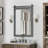 Keira-Mai Barn Door Bathroom Mirror, Black Wood Frame Wall Mounted Vanity Mirror with Metal Hanging Rod, Farmhouse Industrial Rectangle Wall Mirror for Bathroom-1208983963-1208983962