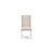 9 Piece Dining Room Table Set Includes a Rectangle Dining Table with X-Legs and 8 Cream Linen Fabric Upholstered Parson Chairs, Wire brushed Linen White-737934847-737934840-737934841