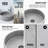Windsor 16" L x 16" W x 5" H Round Concrete Vessel Bathroom Sink with 11" H Faucet