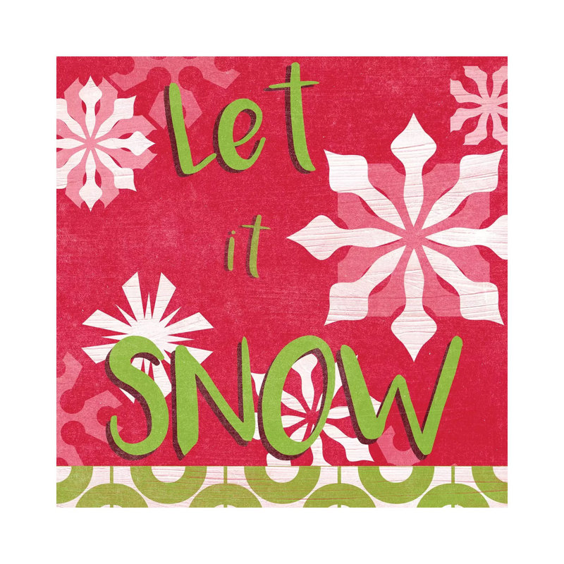 Let's Get Jolly VI by June Erica Vess - Wrapped Canvas Print, 66.04 cm H x 66.04 cm W x 1.91 cm D