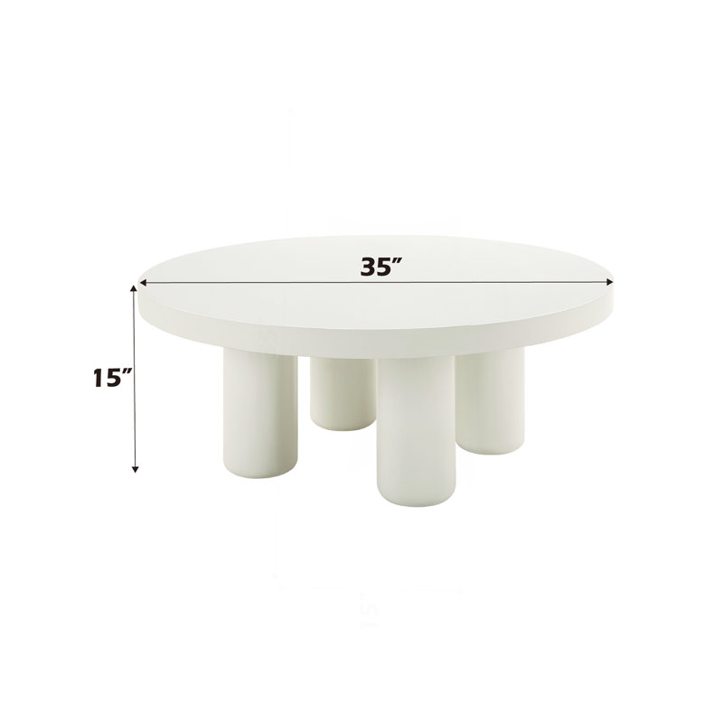 Table basse à finition blanche
