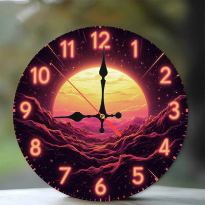Horloge avec chiffres de style néon