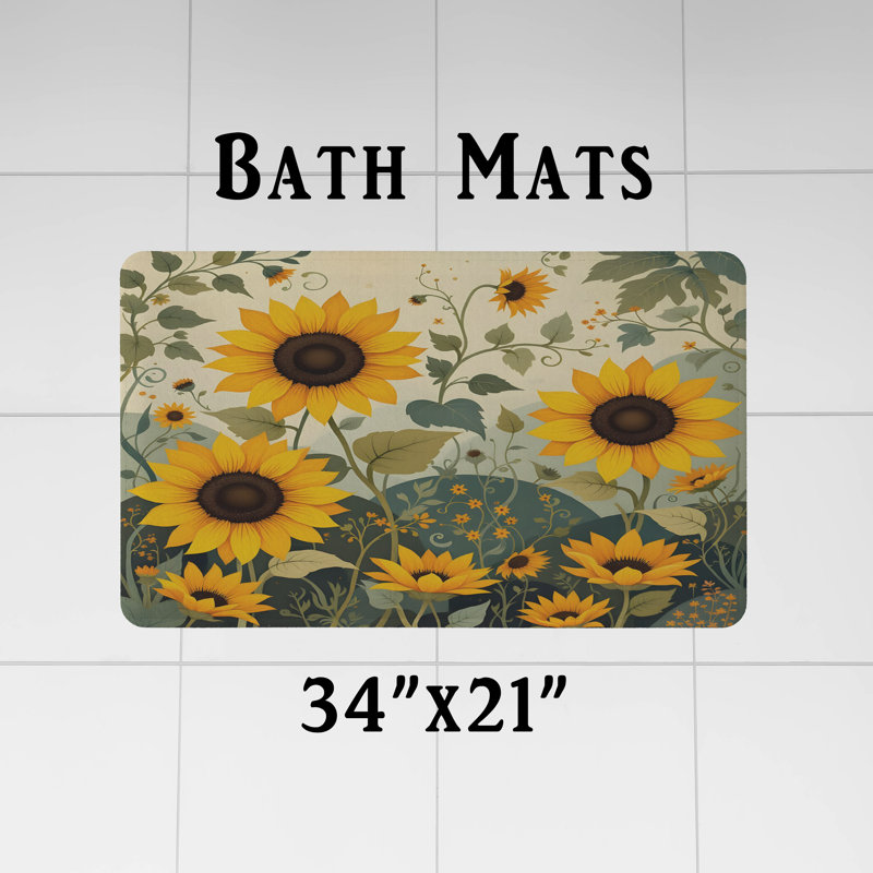 Rideau de douche avec tapis de bain, H 72 po x l 70 po