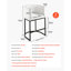 Ensemble de 3 tabourets de bar, tabourets à hauteur de comptoir, tabouret de bar avec dossier et accoudoirs