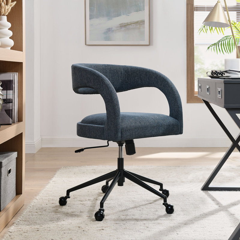 Pinnacle Upholstered Office Chair, Slate Blue