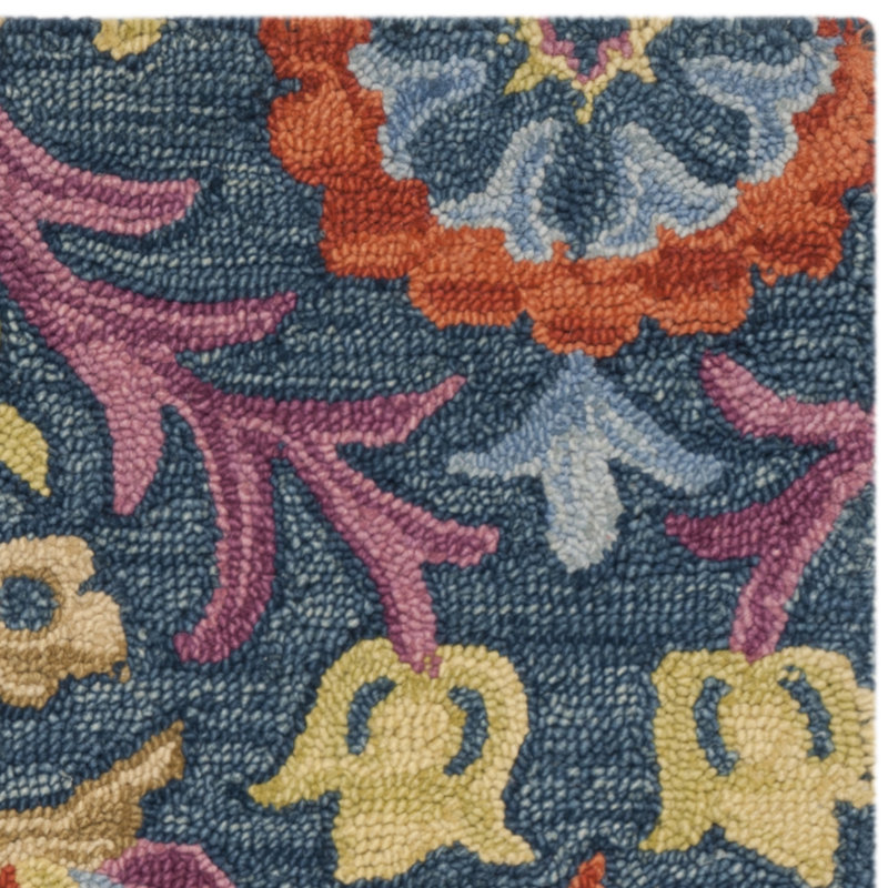 Talmo Hand Hooked Wool And Cotton Oriental Rug, Rectangle 3' x 5'