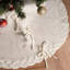 Jupe d'arbre de Noël en tricot rouge-94695235