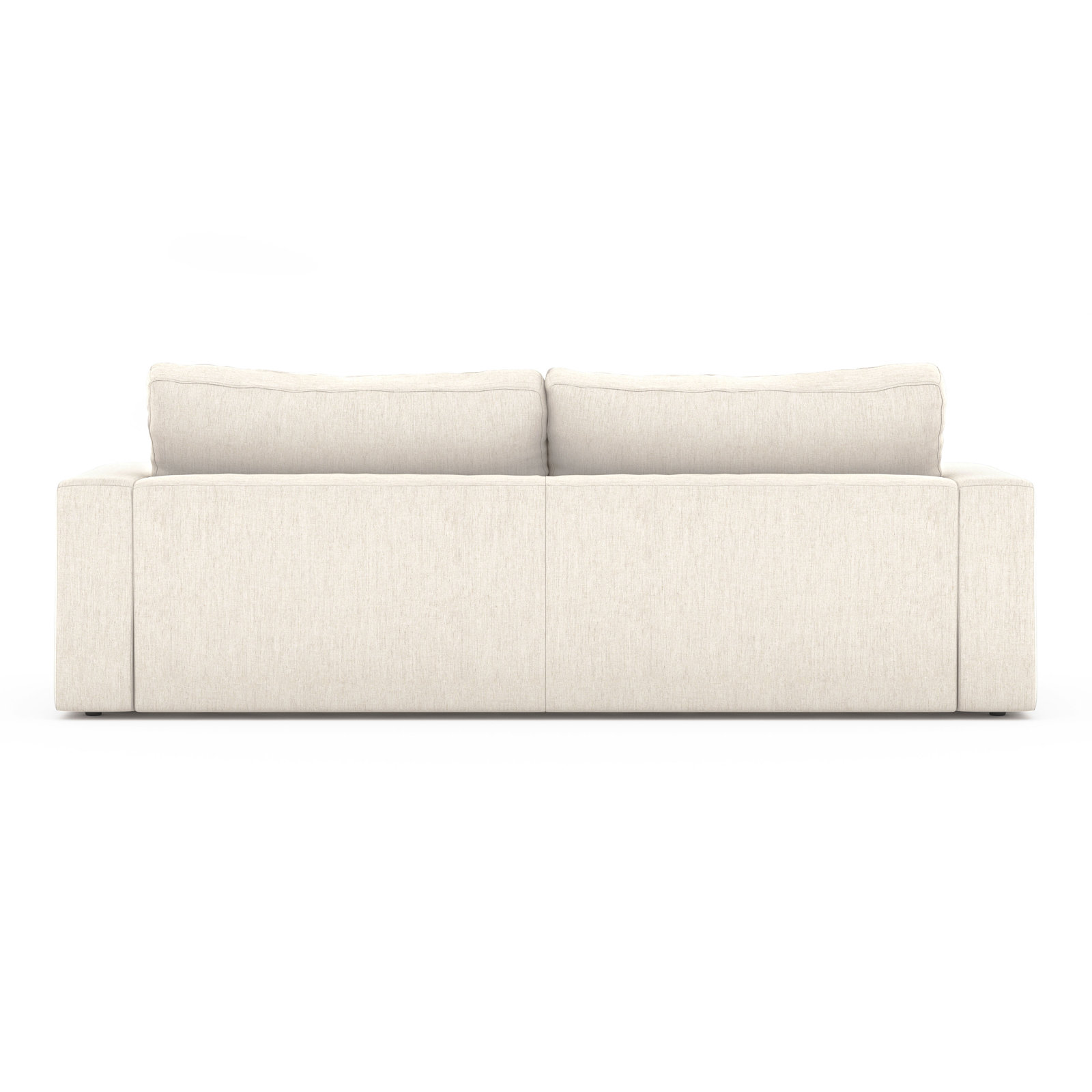 Fisher 95" Upholstered Sleeper Sofa, White Rayon/Viscose
