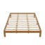 Structure de lit pour grand lit en pin - 12 po massif avec support de lattes, sans sommier tapissier, et stable, sous le rangement, fonctionnalité de chambre à coucher moderne avec construction, aspect rustique