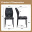 Ensemble de 3 chaises de salle à manger ergonomiques en Pu et en métal pour cuisine
