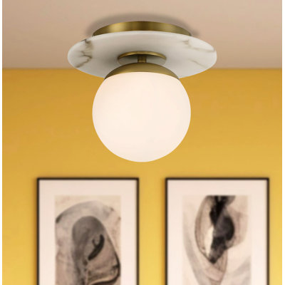 Gonsalez Glass Semi Flush Mount
