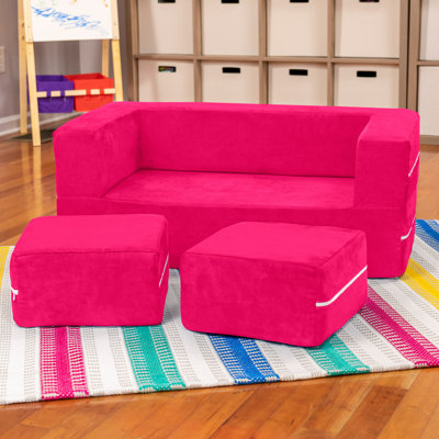 Causeuse modulaire et repose-pieds pliable pour enfants Altermease Zipline