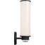 Percy 14" Single Bath Sconce with White Glass-1852912628