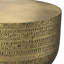 Table basse ronde moderne en métal avec détails texturés Johnsen-104200689