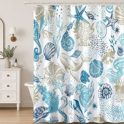 Shower Curtains with Hooks Included