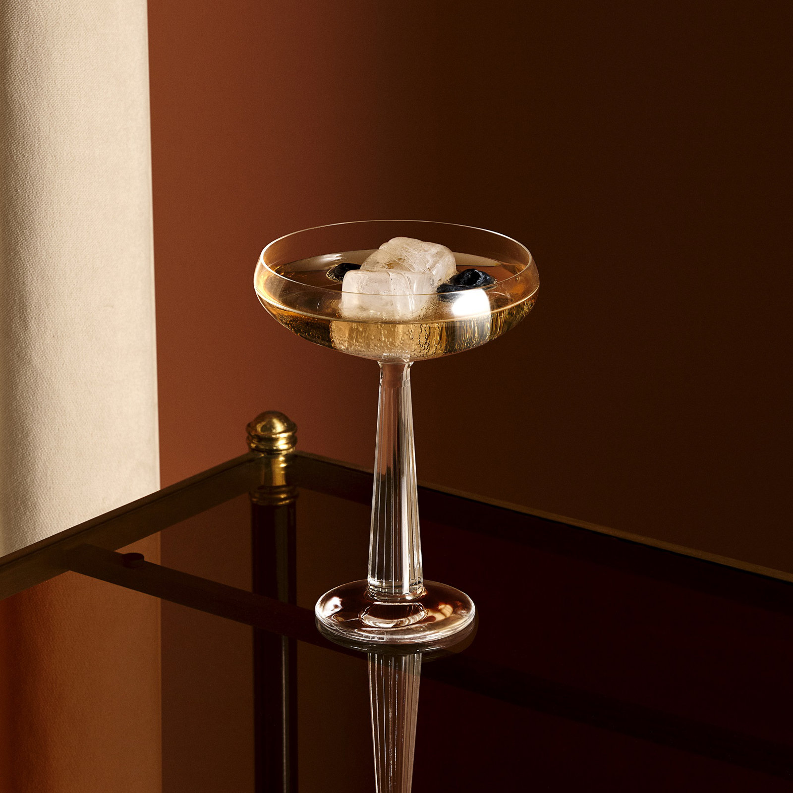 Big Top Ribbed Crystal Coupe Glass