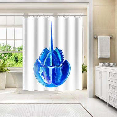 Bless international 71 x 74 Shower Curtain, Bull Shark Single Painting by  Jetty Printables