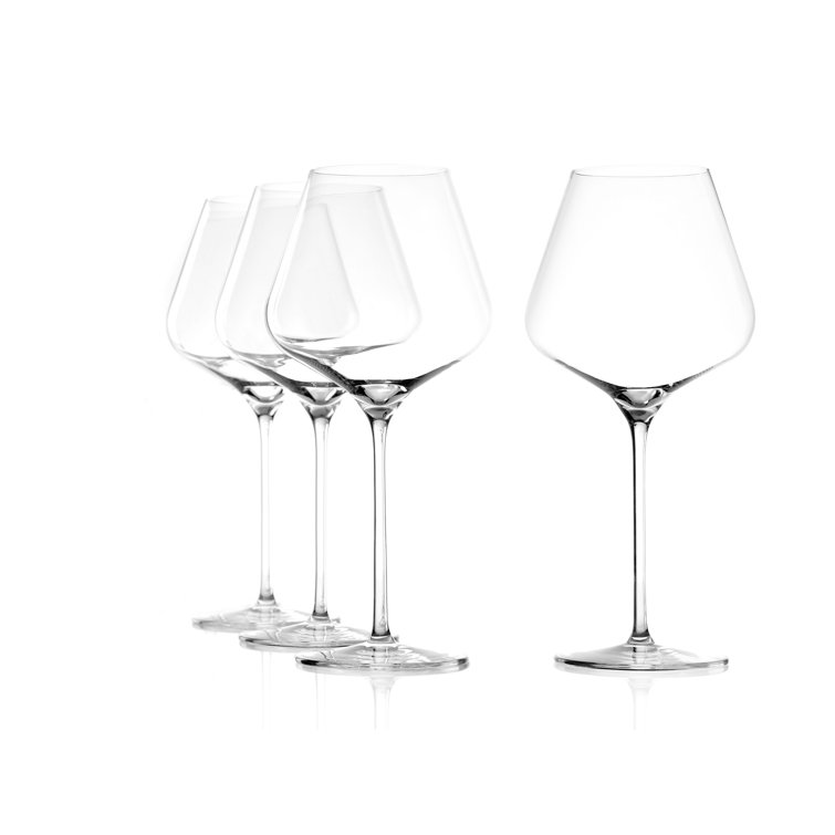Stolzle Lausitz Quatrophil German Made Crystal White Wine Glass, Set of 6
