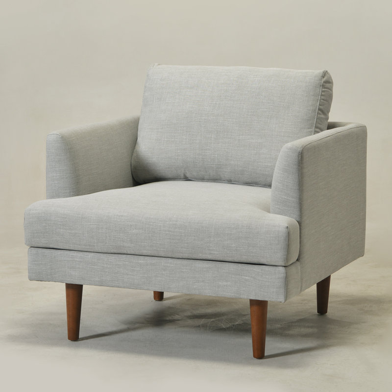 Fauteuil Miller, Mélange de lin gris clair