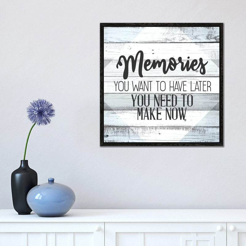 Memories II by Kimberly Allen - Print on Canvas, Black Framed, 45.72cm H x 45.72cm W x 3.81cm D