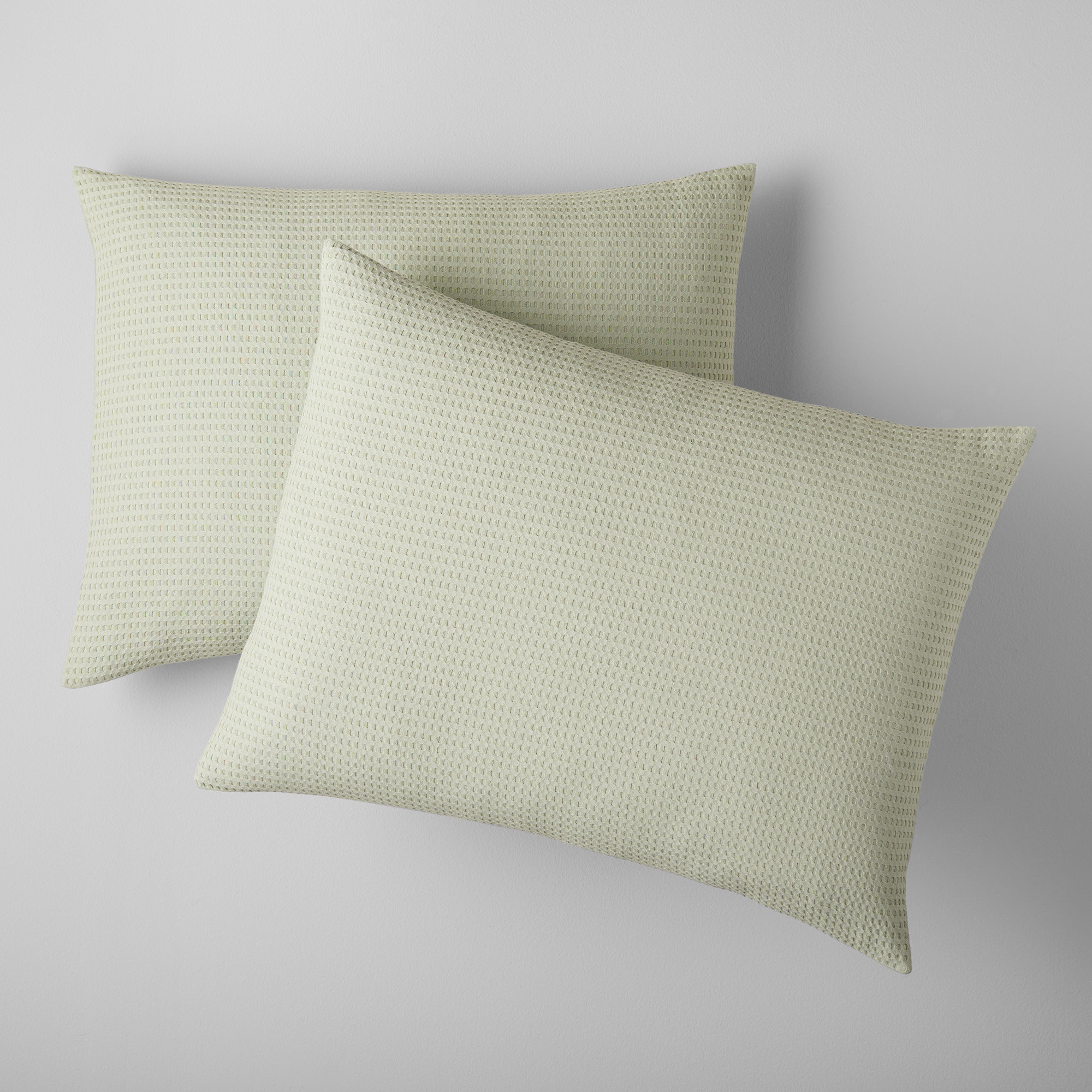 Felix Cotton Waffle Sham Set, Standard, Sage
