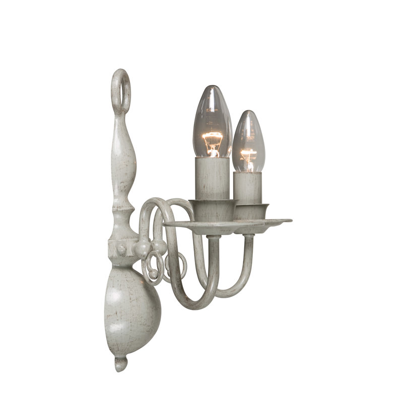 Aubervilliers Candle Wall Light, Grey Taupe