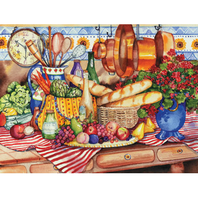 «French Kitchen» par Kathleen Parr McKenna, reproduction sur toile
