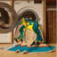 Tapis brun dinosaures lavable à la machine-487585637